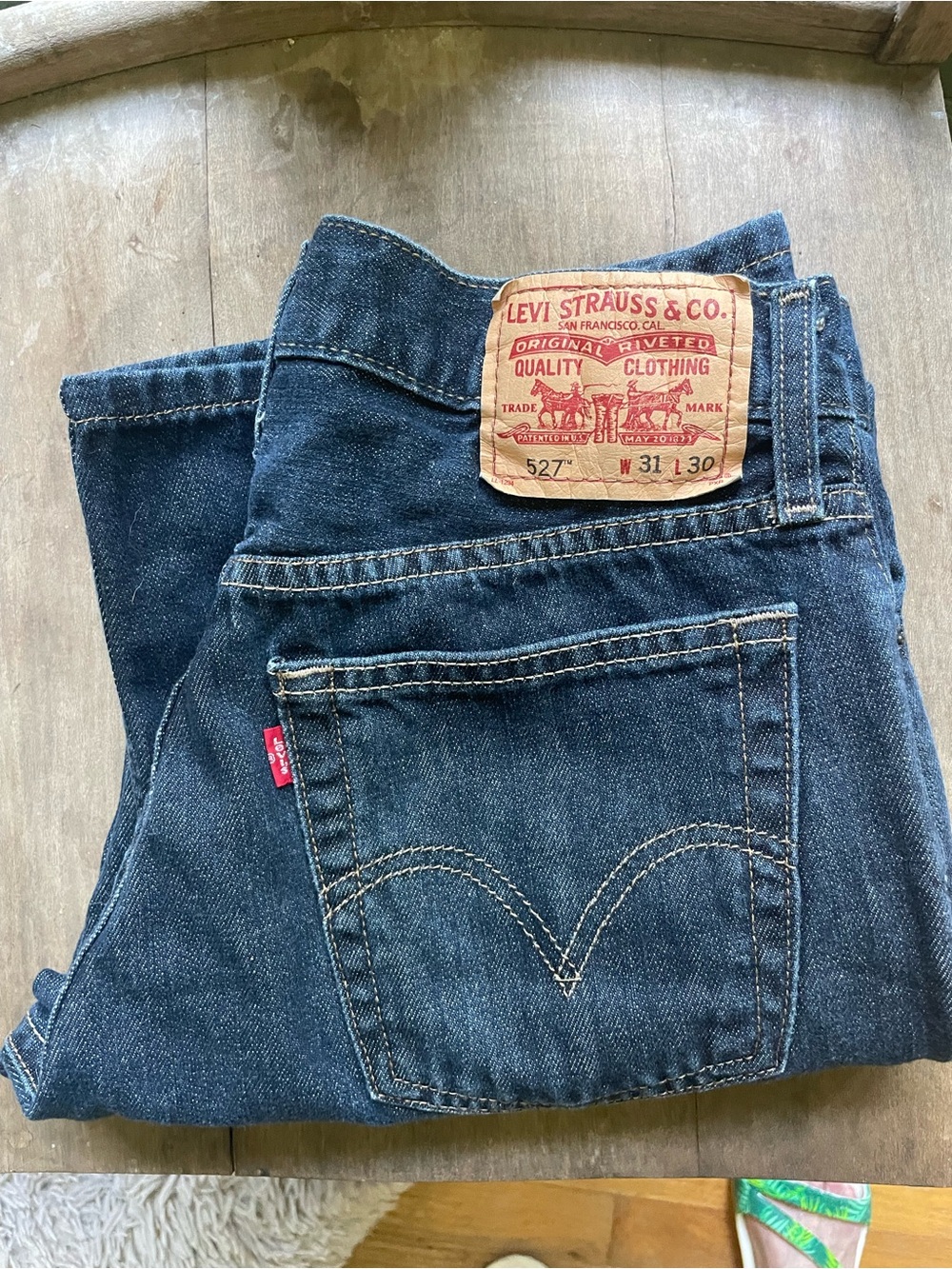 Levi's Dark Blue Denim Jeans with Leather Patch